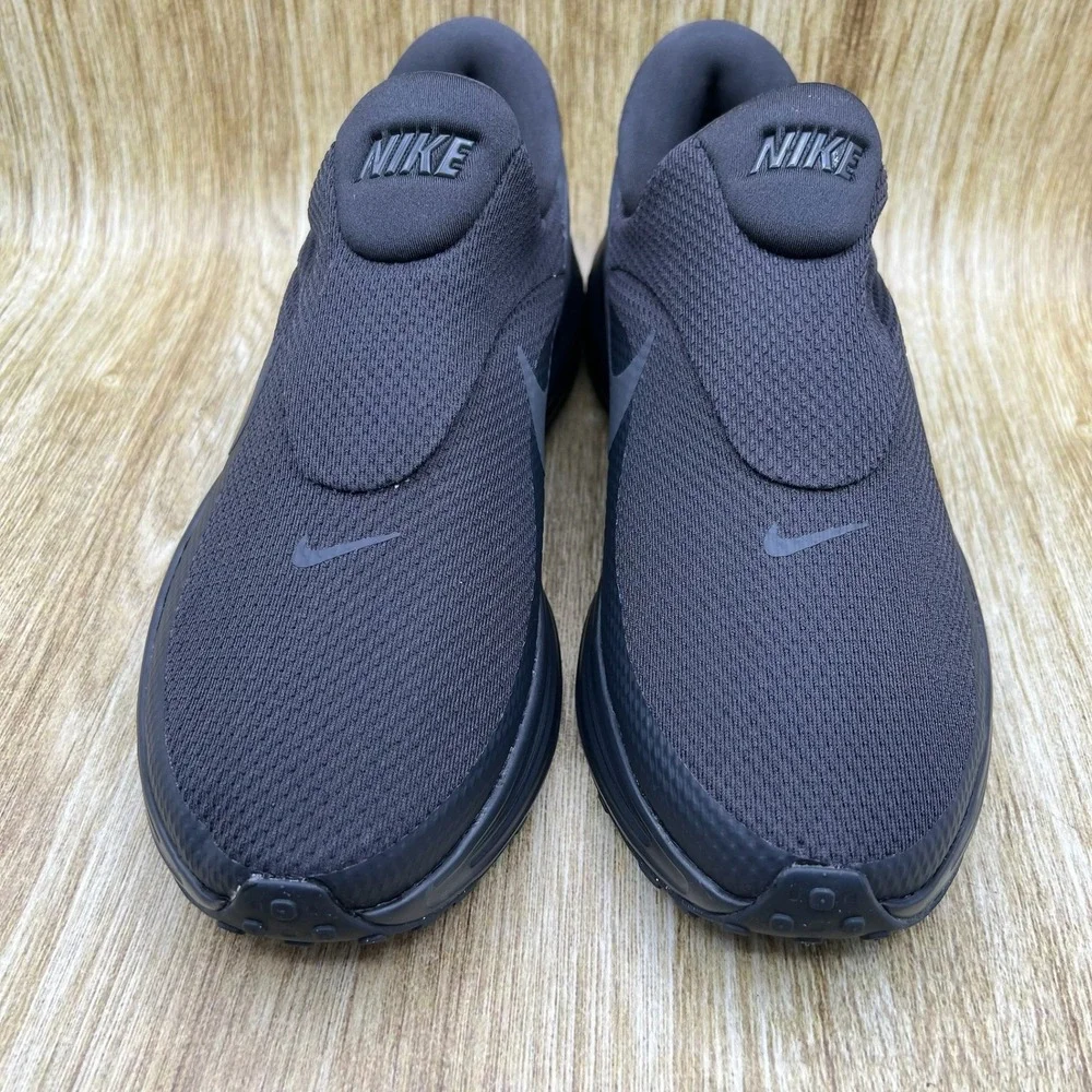 Nike Revolution 8 EasyOn Men's Size 10.5 Black Slip On Running Shoes HQ2414-003